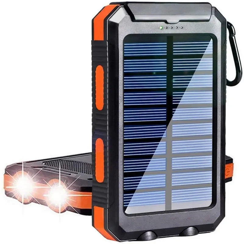 Waterproof Outdoor Solar Power Bank Dual USB Phone Charger