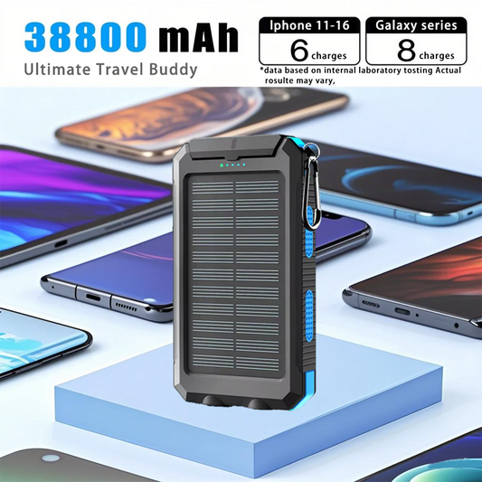 Waterproof Outdoor Solar Power Bank Dual USB Phone Charger