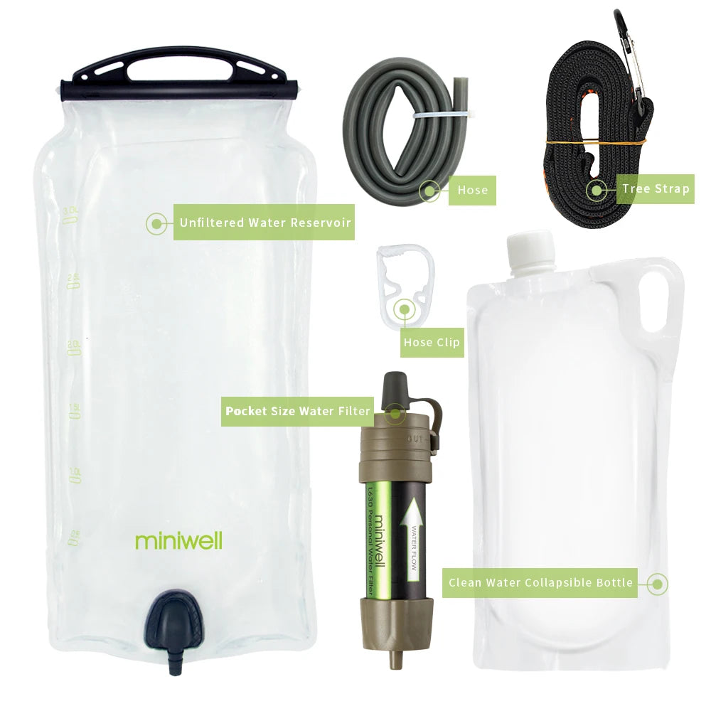 water purifier straw filter survival emergency kit