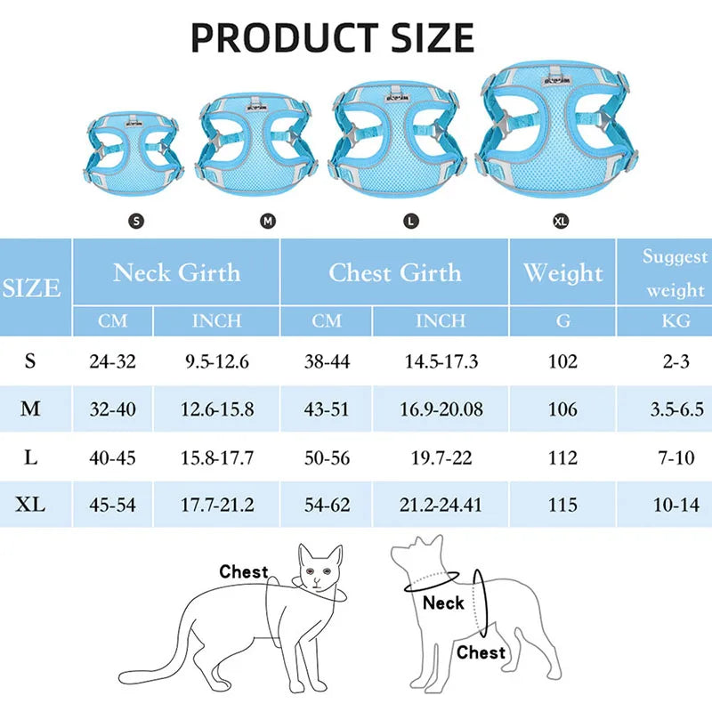 Breathable Cat, dog Harness