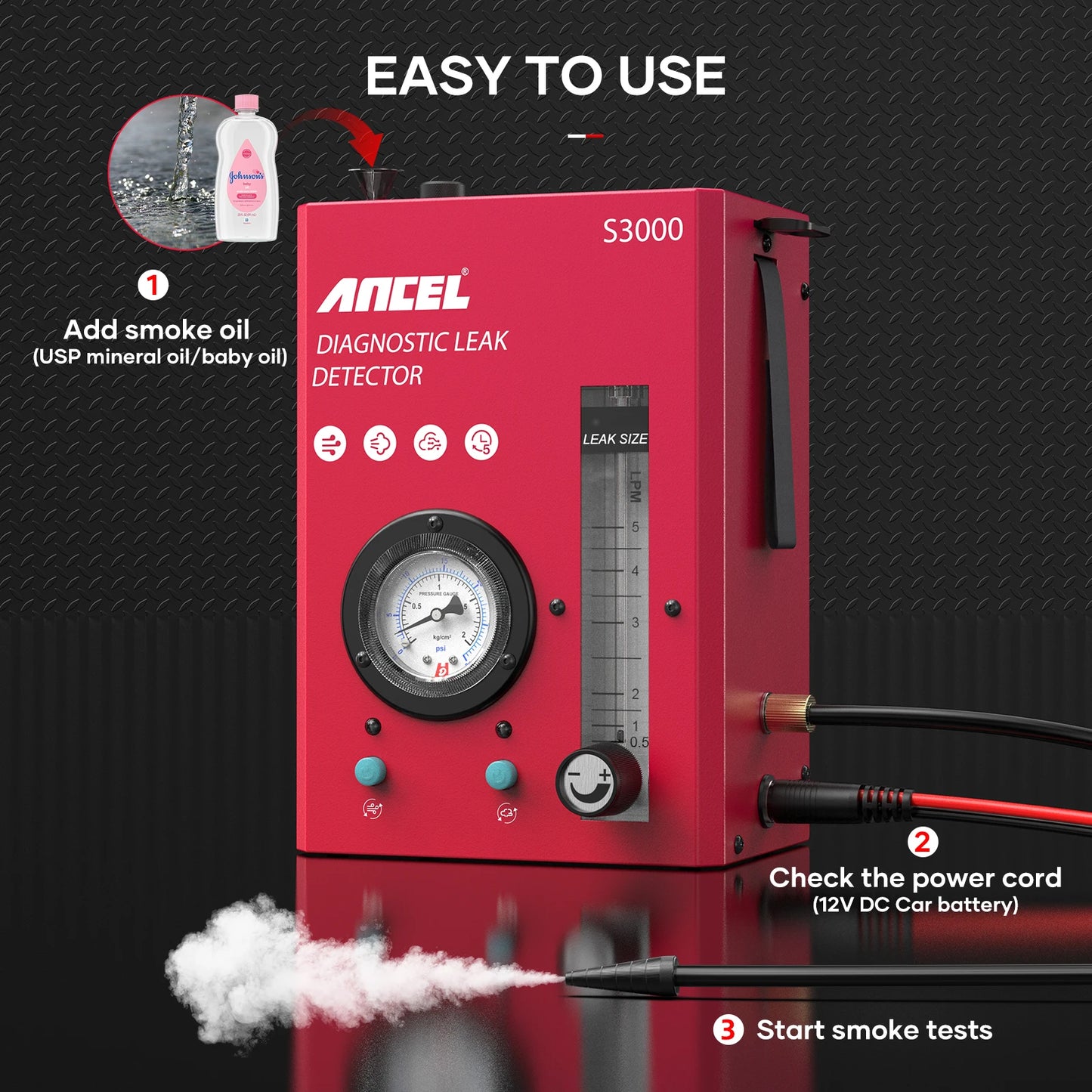 ANCEL S3000 Smoke Leak Detector EVAP