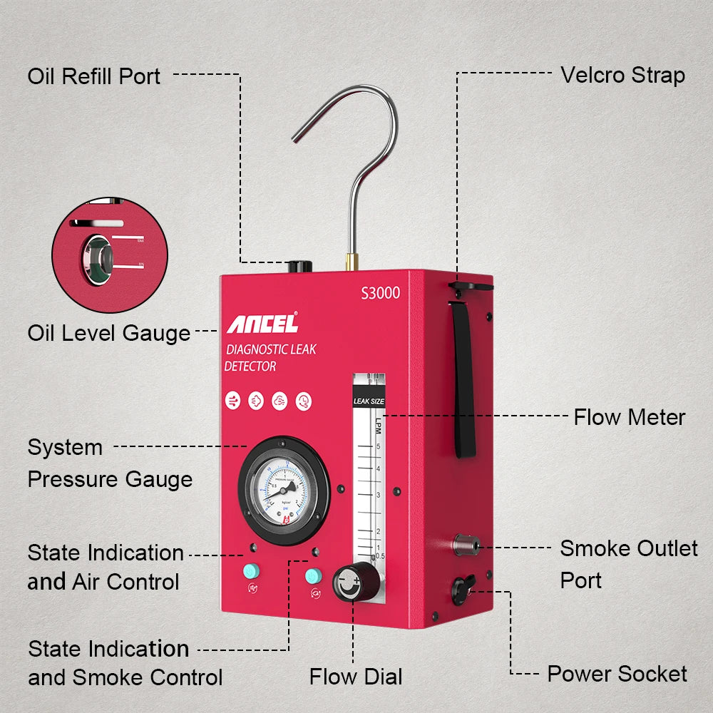 ANCEL S3000 Smoke Leak Detector EVAP