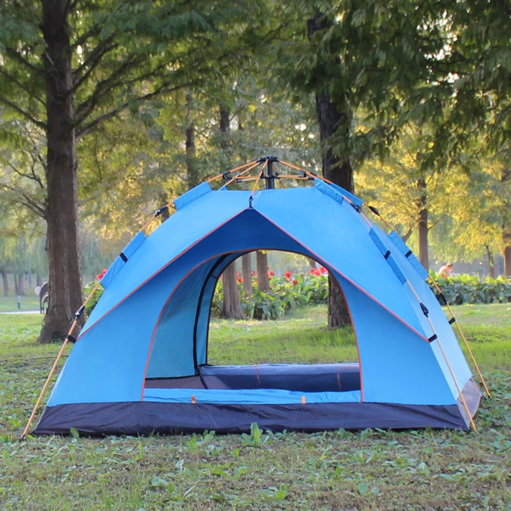 Outdoor Pop Up Tent Water-resistant 1-2 / 3-4 People Family Tent
