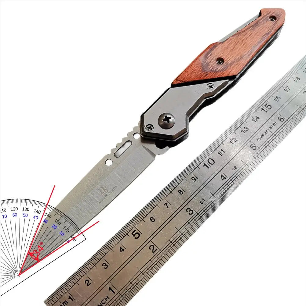 Anti-slip Wooden Handle Folding Knife Multi-functional