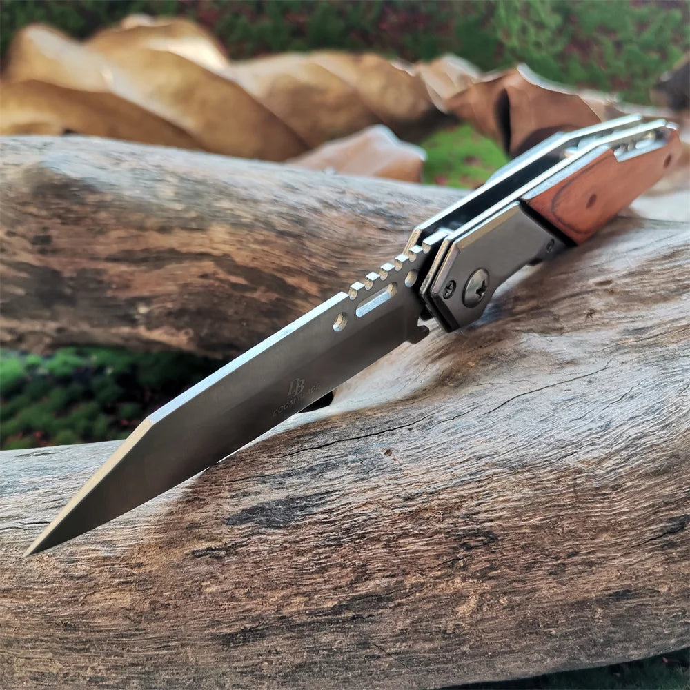 Anti-slip Wooden Handle Folding Knife Multi-functional