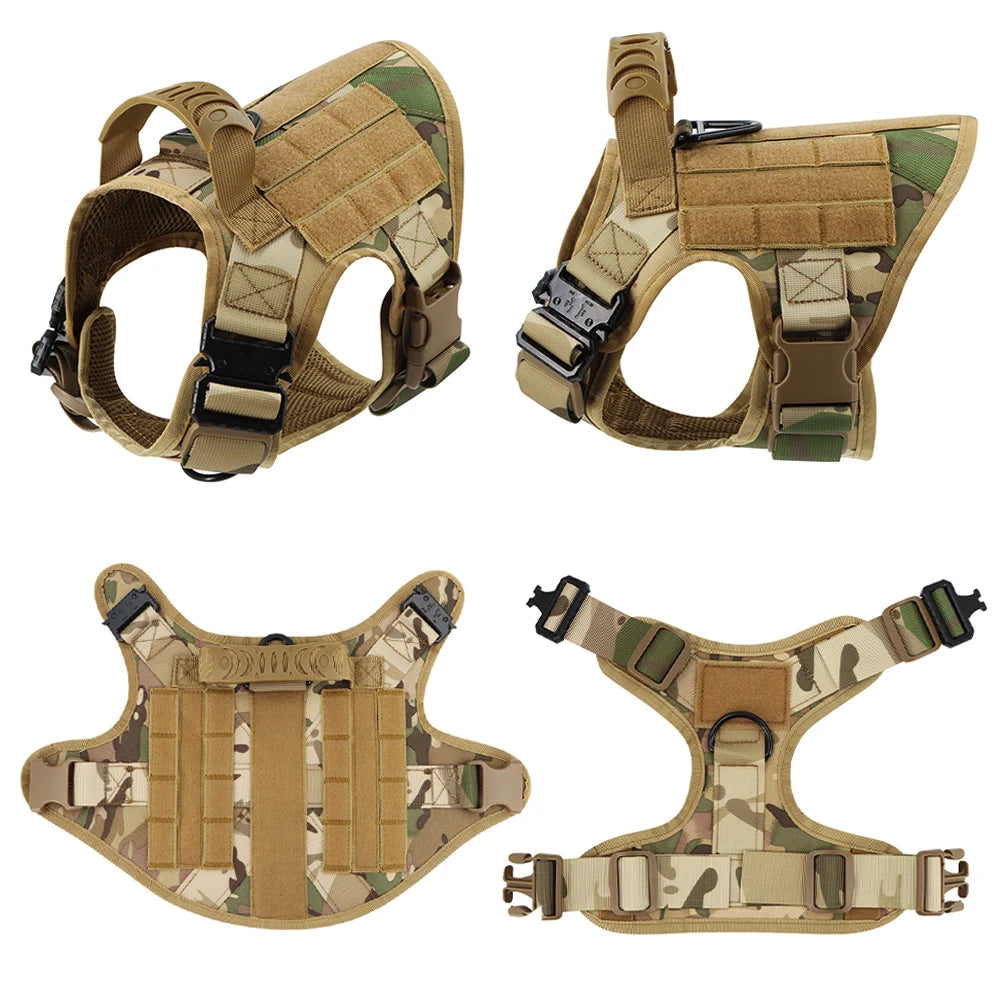 Military Large Dog Harness Collar Leash Bags